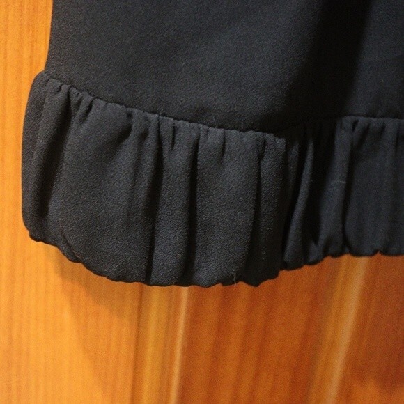 Talbots Black Bubble Hem Belted Dress NWT Sleeveless Career Cocktail 14 - Picture 6 of 13